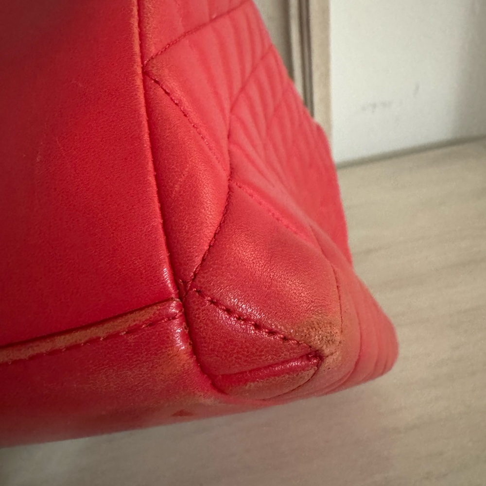 Chanel Red Quilted Satchel - Picture 7 of 8